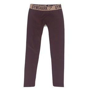 Women's Gymshark Active Logo Band Solid Fit Seamless Leggings Mauve Small EUC‎